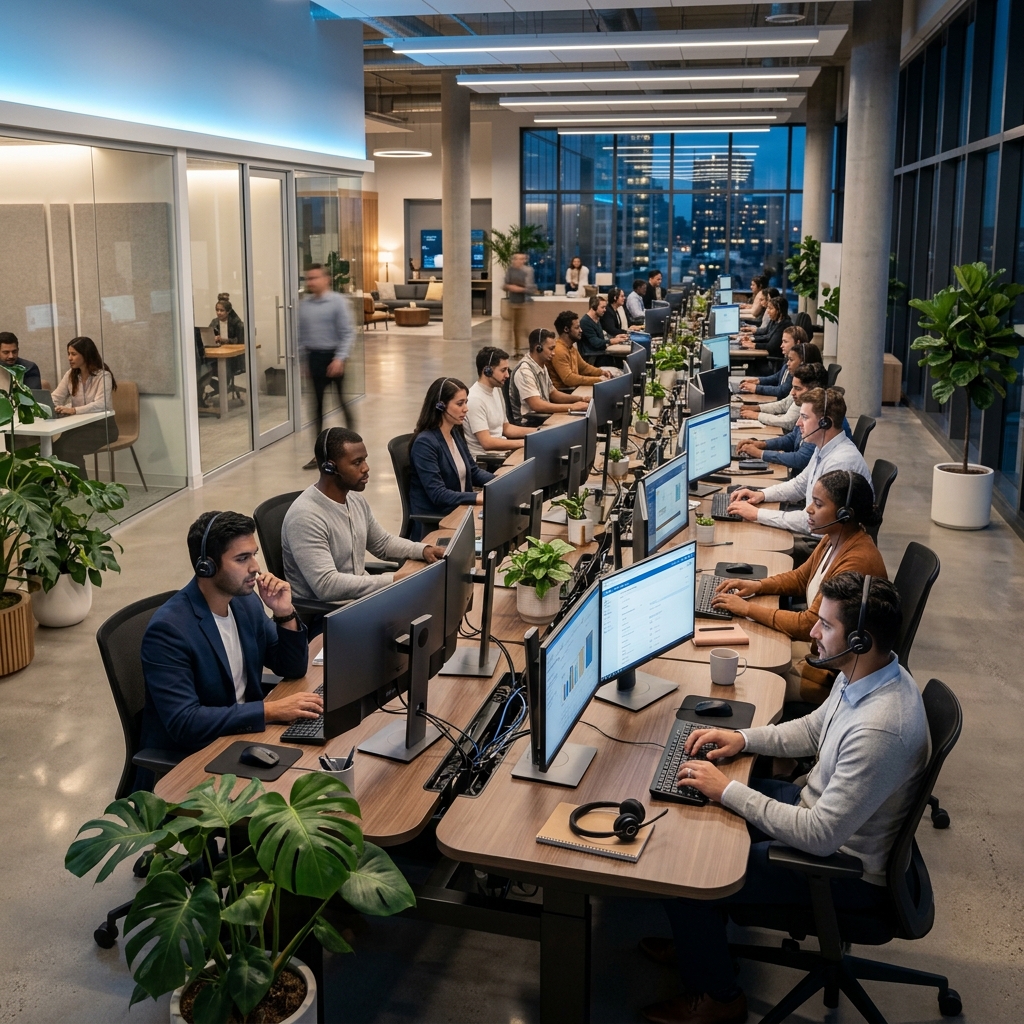 Infusion BI CX operations team at modern workspace